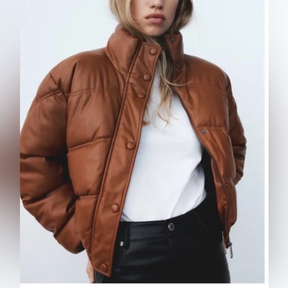 Zara Chestnut Puffer Jacket